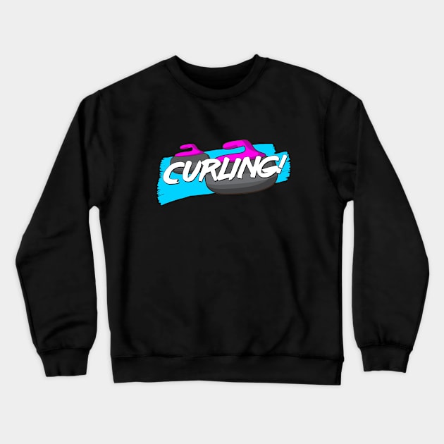 Curling (with an exclamation mark!) Crewneck Sweatshirt by itscurling